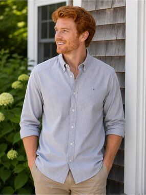 Men's Vineyard Vines Light Blue Button-Down Oxford Shirt